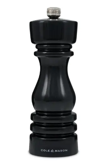 Cole & Mason London Collection Black Gloss Salt Mill – 7" (18 Cm) 1