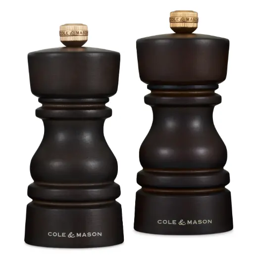 Cole & Mason London Collection Chocolate Wood Salt And Pepper Mill Set – 5" (13 Cm) 1