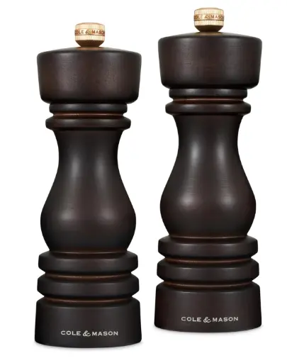 Cole & Mason London Collection Chocolate Wood Salt And Pepper Mill Set – 7" (18 Cm) 1
