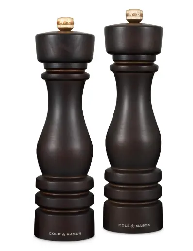 Cole & Mason London Collection Chocolate Wood Salt And Pepper Mill Set – 8.5 Inch (22 Cm) 1