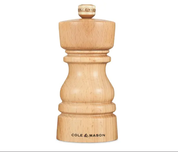 Cole & Mason London Collection Compact Beech Pepper Mill – 5" (13 Cm) 1