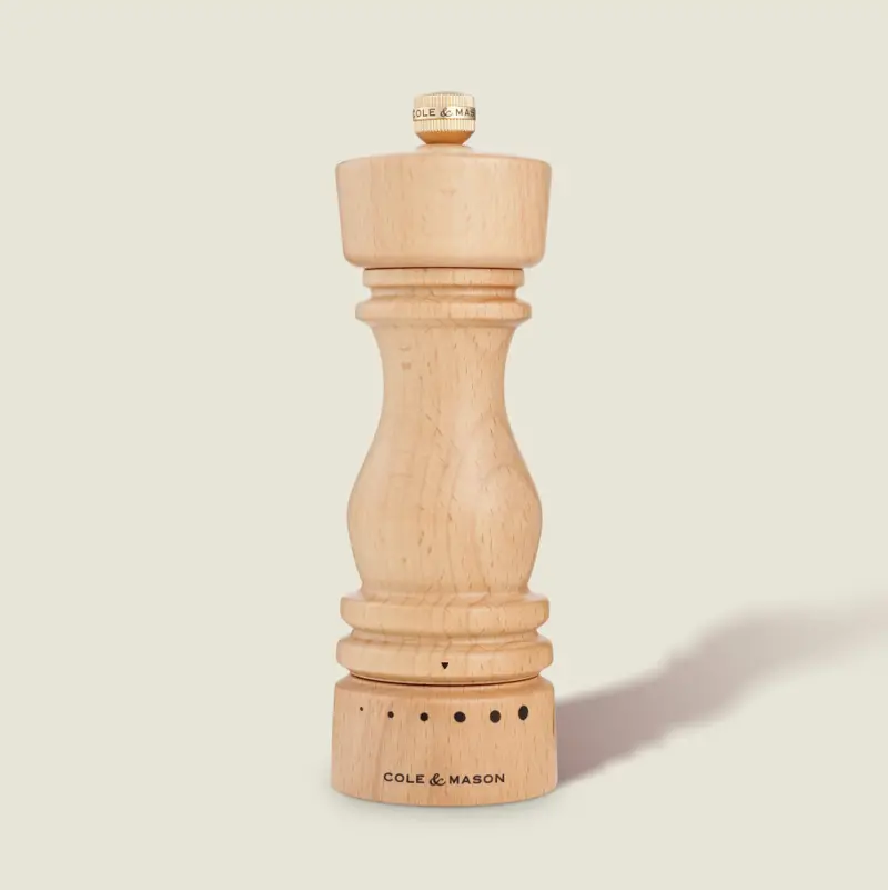 Cole & Mason London Grind Select Pepper Grinder – Natural Beech, 7" (18 Cm) 1