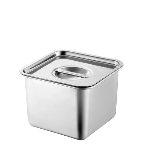 Compact 14 × 14 × 11 Cm Stainless Steel Prep Container 1