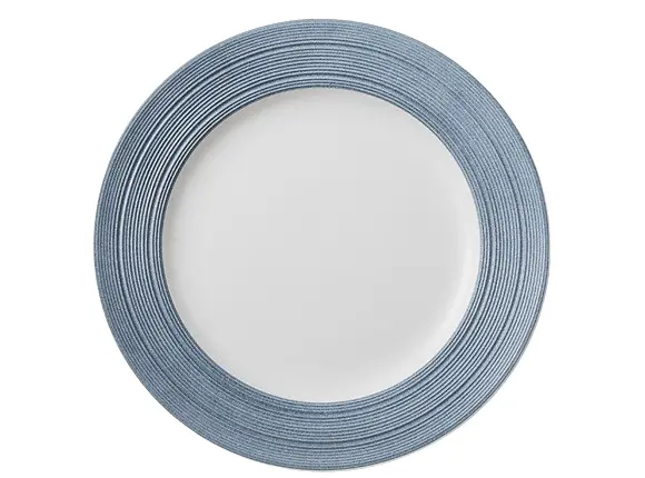 Contemporary Blue-Rimmed Nordic Dinner Plate 1