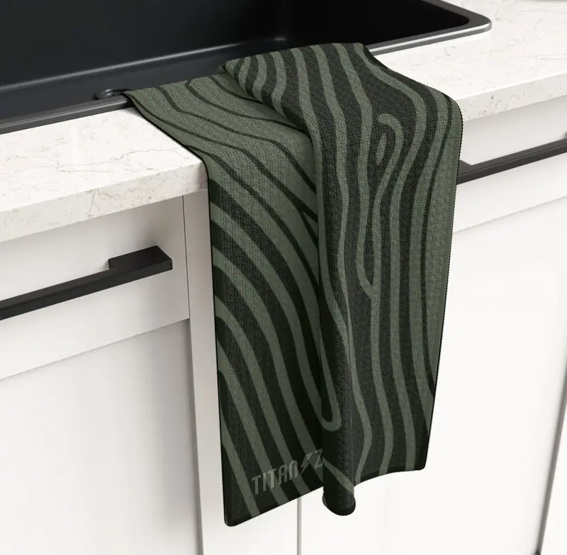 Contour Green Ultra-Microfiber Kitchen Towel 1