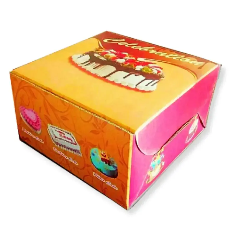 Corrugated Printed Cake Box – 1.5 Kg Capacity (12×12×5 In), Pack Of 50 1