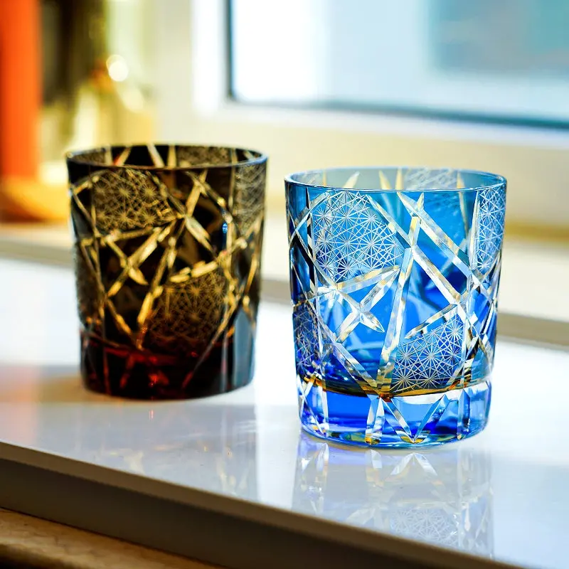 Crane Lightning Edo Kiriko Whisky Glass – Dynamic Fusion Of Traditional Symbolism And Contemporary Cutting Technique 1