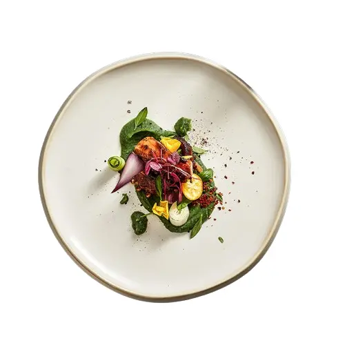 Cream-Colored Porcelain Dinner Plate – Modern Minimalist Tableware 5