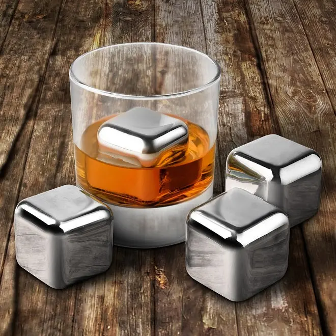 Cuisinox Reusable Stainless Steel Ice Cubes – Set Of 4 Chill Stones 1