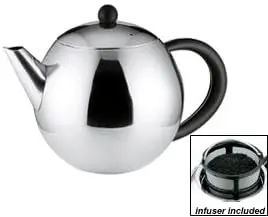 Cuisinox Single-Serve Stainless Steel Teapot – 12Oz Compact Infuser Kettle 1