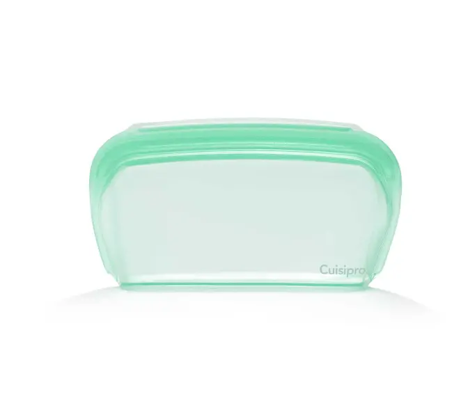 Cuisipro 1000Ml Green Stand-Up Reusable Bag – Sustainable, Resealable Silicone Pouch 1