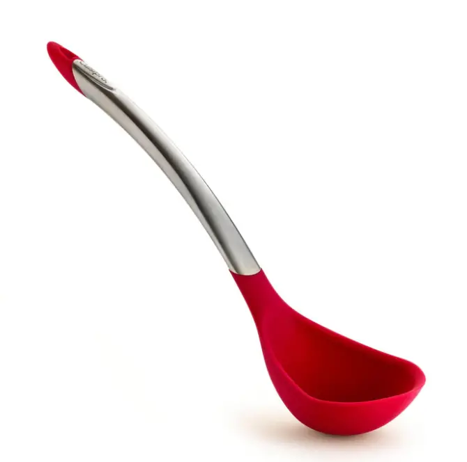 Cuisipro 12.25" Silicone Ladle – Red Lfgb-Certified Heat-Resistant Serving Ladle 1