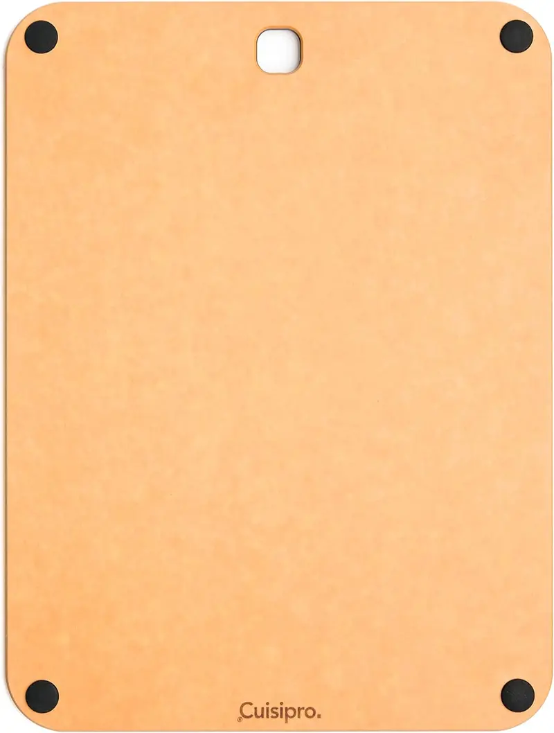 Cuisipro Natural Fiber Wood Cutting Board – 30.5 X 22.9 Cm With Non-Slip Silicone Feet 1