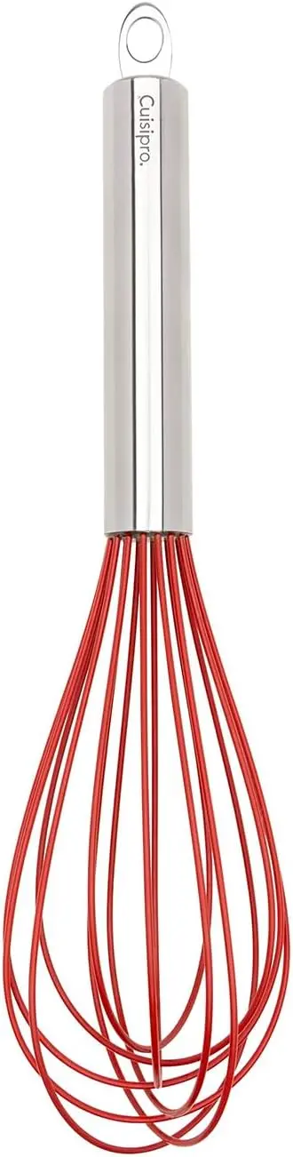 Cuisipro Red Silicone Balloon Whisk – 12-Inch (30.5 Cm), 8-Wire Design 1