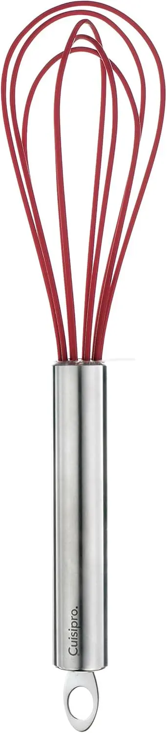 Cuisipro Red Silicone Egg Whisk – 10-Inch (25.4 Cm), 5-Wire Construction 1