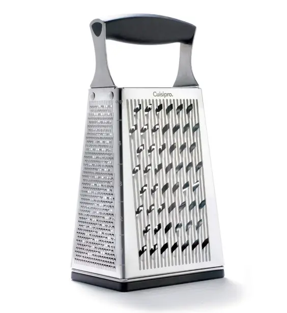 Cuisipro Sgt 4-Sided Stainless Steel Box Grater – Compact All-In-One Grating Solution (24 Cm / 9.5 In) 1