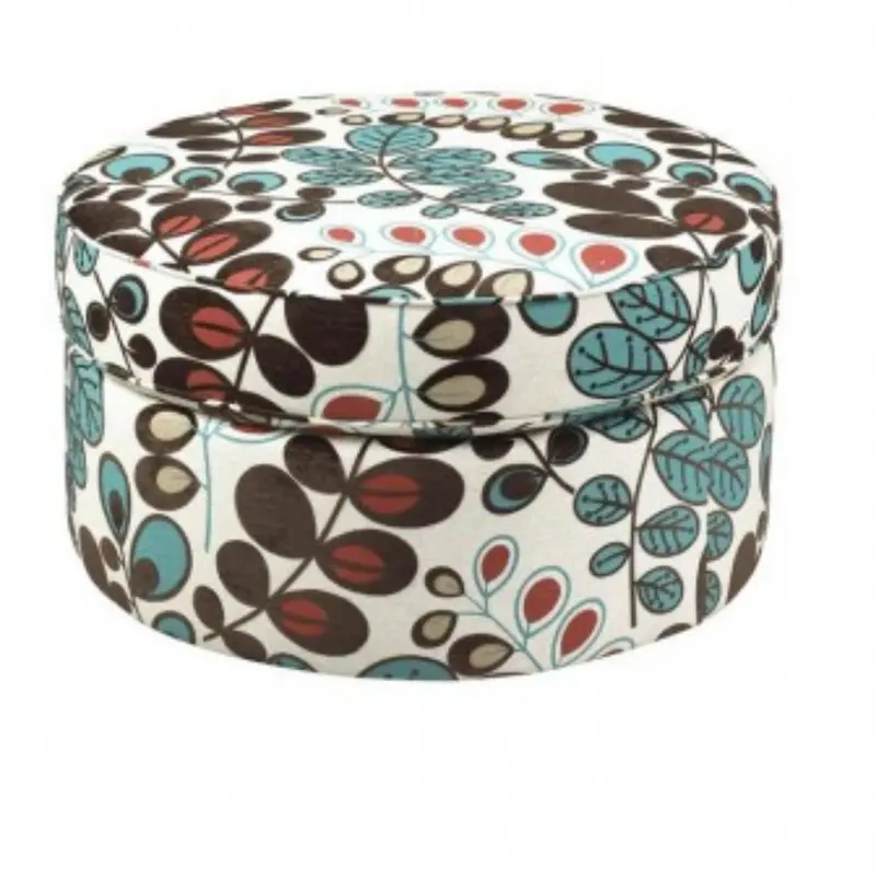 Custom Canadian-Made Printed Fabric Ottoman – Hand-Finished 1