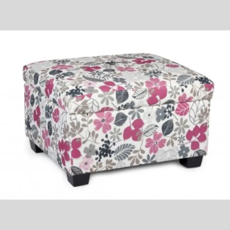 Custom Printed Ottoman With Hidden Storage Compartment 1