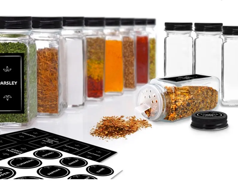Danesco 12-Piece Labeled Spice Jar Set 1