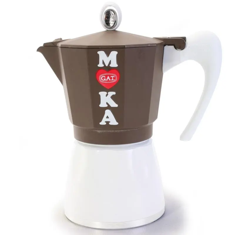 Danesco Cherie Stovetop Espresso Maker – 6-Cup Aluminum Moka Pot 1