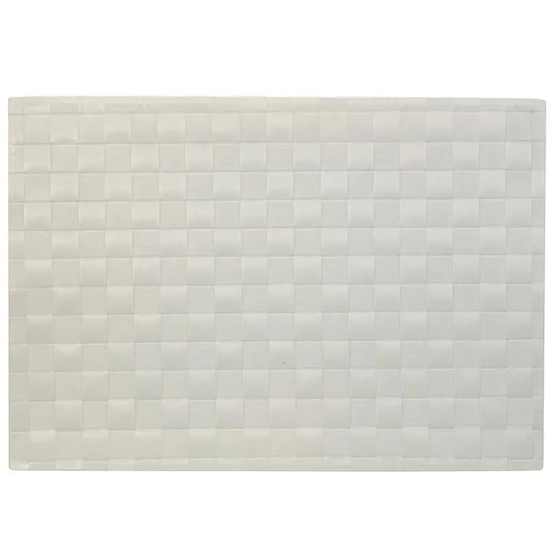 Danesco Woven White Placemat – 17" X 12", Textured Table Accent 1