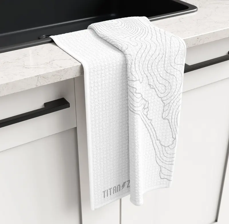 Diego White Ultra-Microfiber Kitchen Towel 1