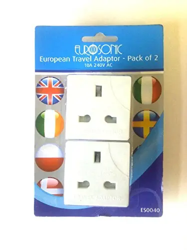 Dual European Travel Plug Adaptors – Compact 2-Piece Set For International Use 1