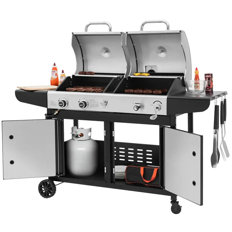 Dual-Fuel 2-Burner Grill – Gas And Charcoal Hybrid With 759 Sq. In. Total Cooking Area 1