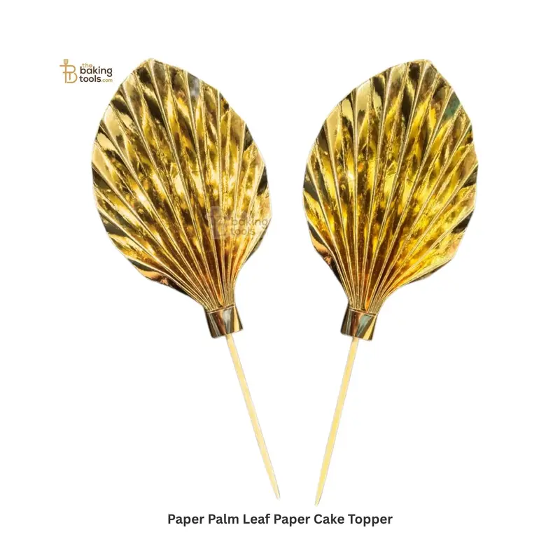 Eco-Friendly Palm Leaf Cake Topper – Natural Paper Design 1