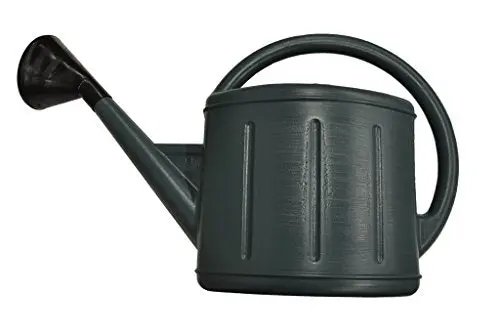 Edco 11-Litre Metal Watering Can – Grey With Metallic Green Accents 1