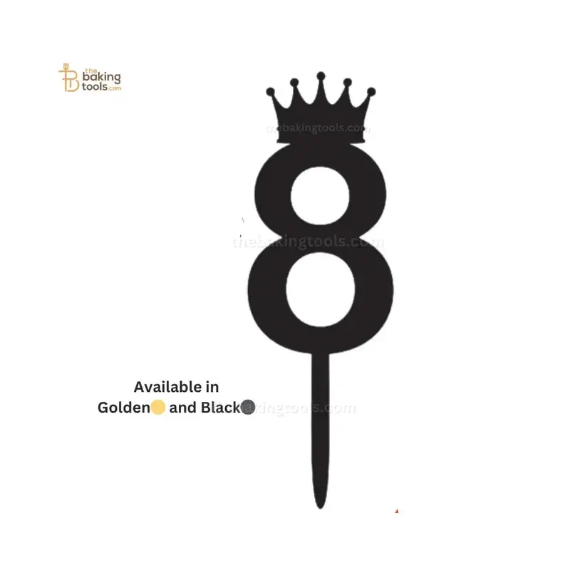 Eight Number Cake Topper – Balanced & Stylish Numerical Topper 1