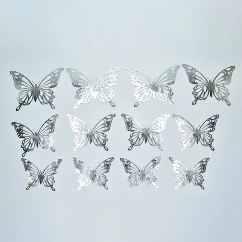 Elegant Silver Butterfly Cake Topper – Refined Metallic Cake Embellishment – Tpr032 1
