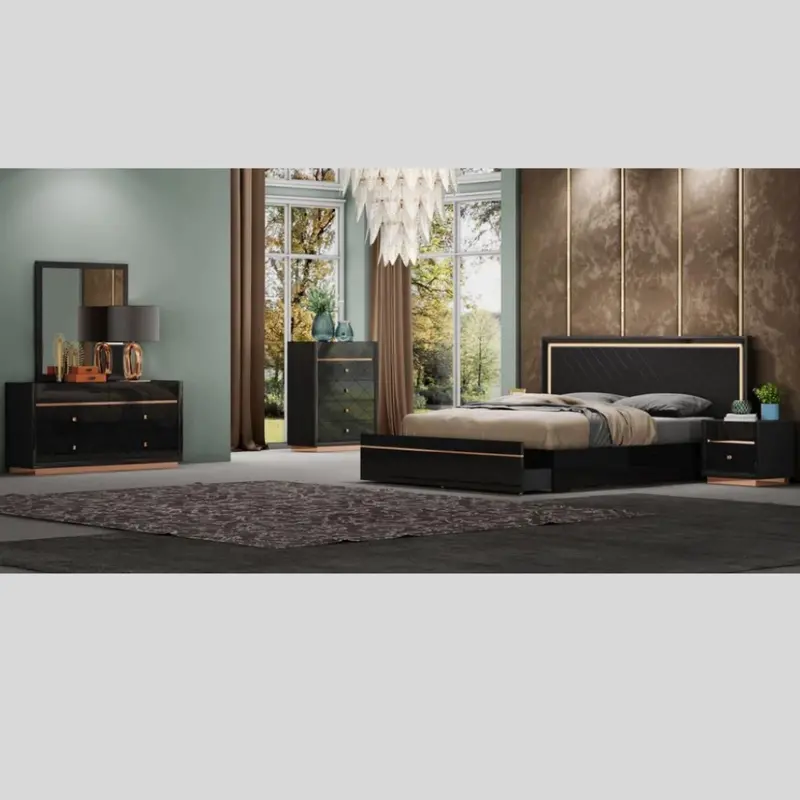 Eliza Storage-Oriented Bedroom Set With Tall Headboard 1