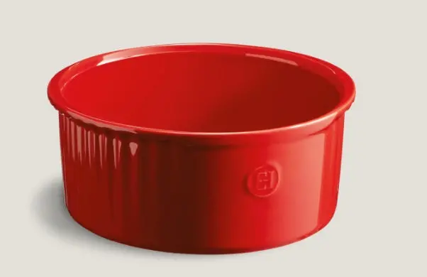 Emile Henry Burgundy Red Souffle Baking Dish 1