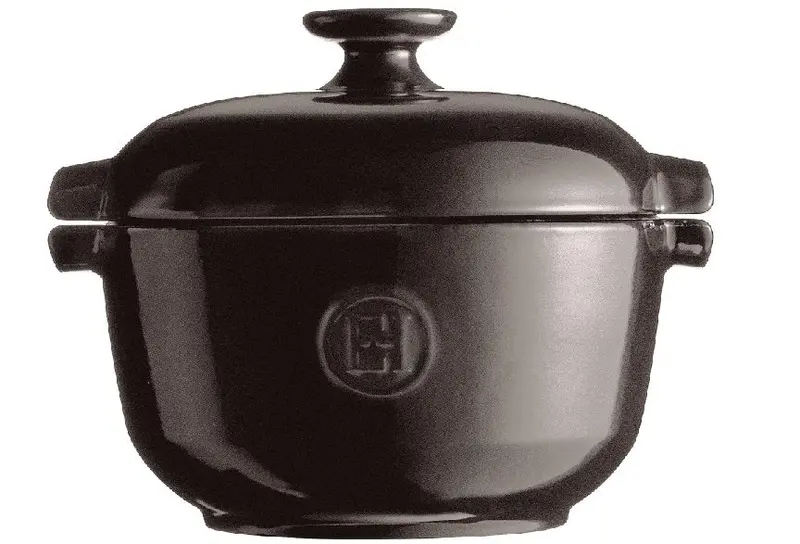 Emile Henry Charcoal Black Rice Cooking Pot 1