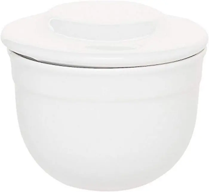 Emile Henry Flour White Butter Keeper – Ceramic Butter Bell With Airtight Seal 1