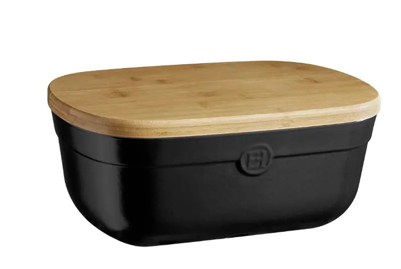 Emile Henry Truffle Black Bread Storage Box 1
