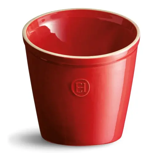 Emile Henry Utensil Holder In Burgundy Stoneware 1