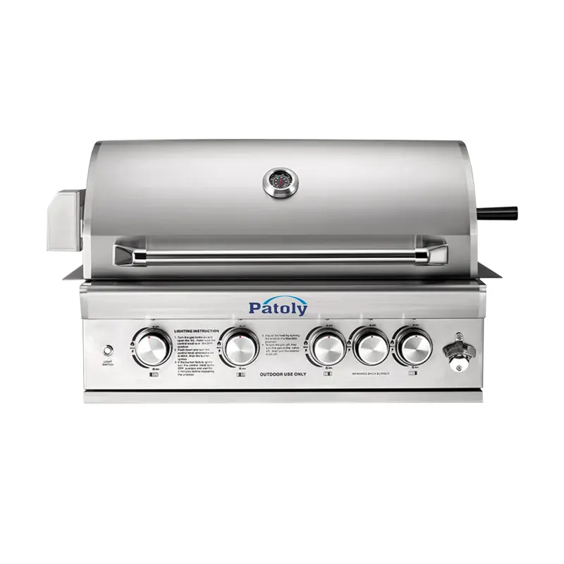 Ergonomic Curved-Top Outdoor Barbecue Grill 1