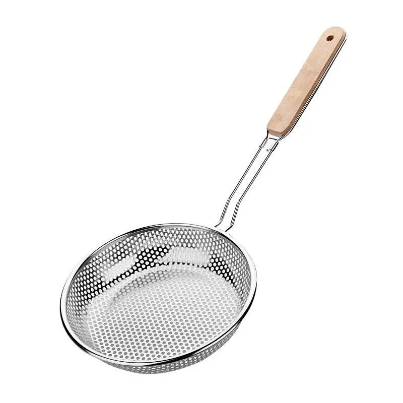 Ergonomic Handheld Fryer Strainer – Heat-Resistant Stainless Mesh Scoop 1