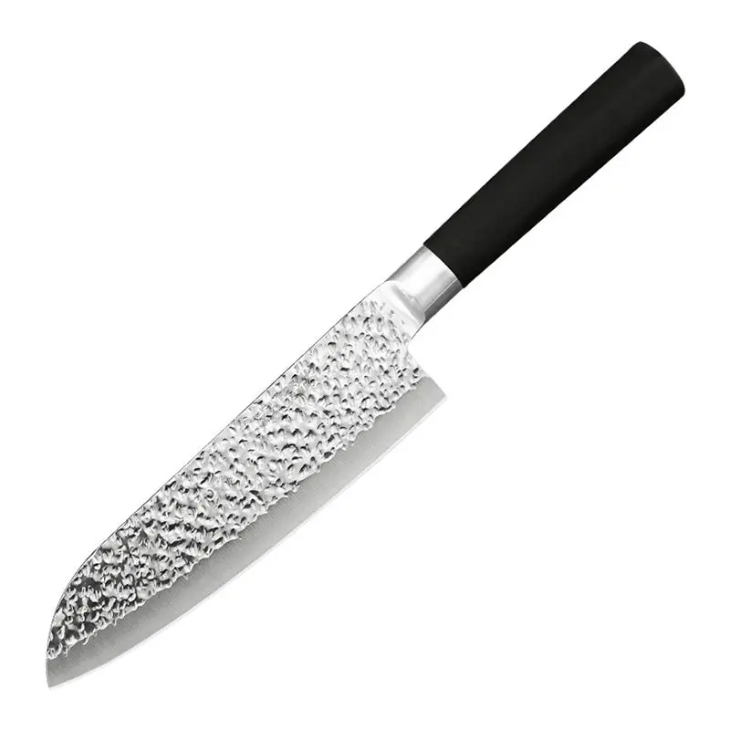 Ergonomic Santoku Knife With Soft-Grip Rubber Handle 1