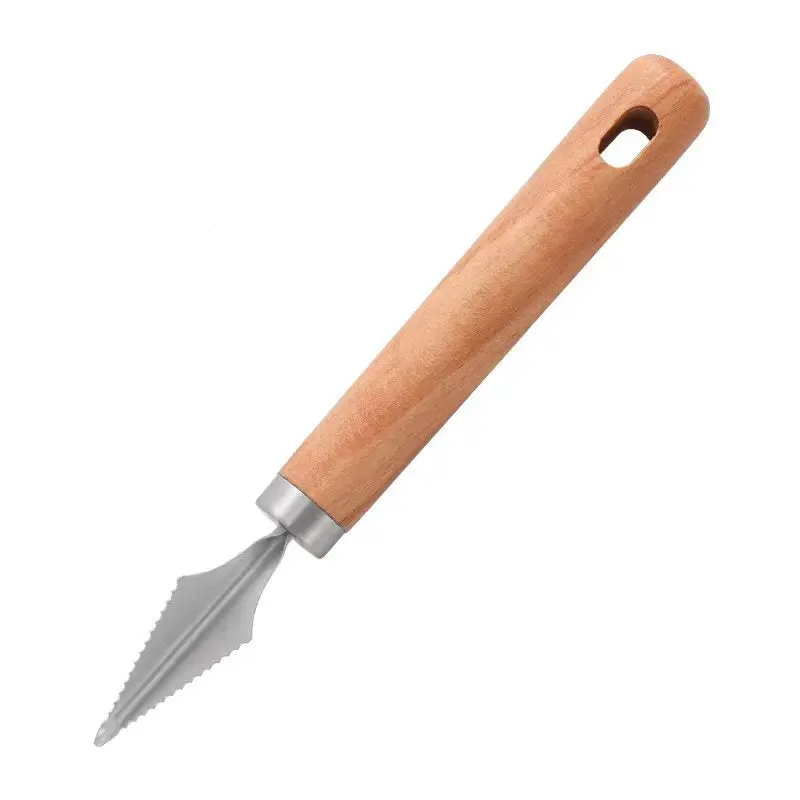 Ergonomic Wooden-Handle Fruit Carving Knife – Detailing & Garnishing Blade 1