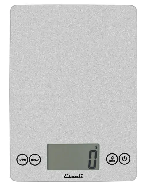 Escali Arti Digital Glass Kitchen Scale – Shiny Silver Finish 1