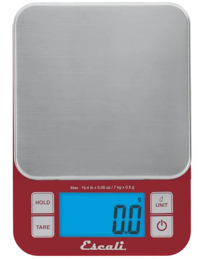 Escali Nutro Red Digital Kitchen Scale – Responsive Touch-Free Weighing 1