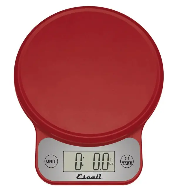 Escali Telero Red Digital Kitchen Scale – Compact Lcd Weighing Scale 1