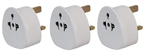 Eu-To-Uk Travel Plug Adapter – Compact 2-To-3 Pin Converter (3-Pack Set) 1