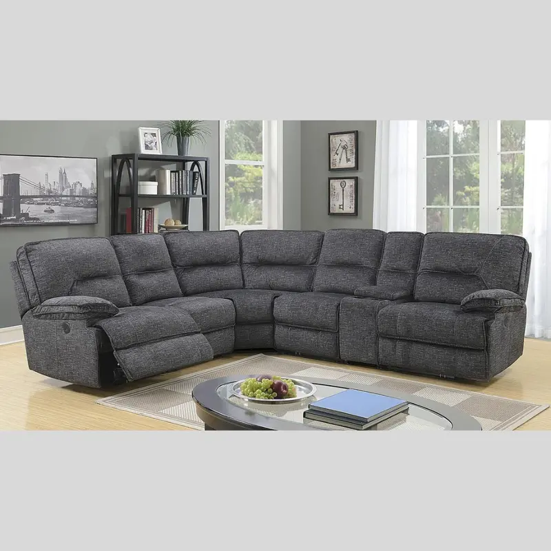 Fabric Power Reclining Sectional Sofa – Maryland Style 1