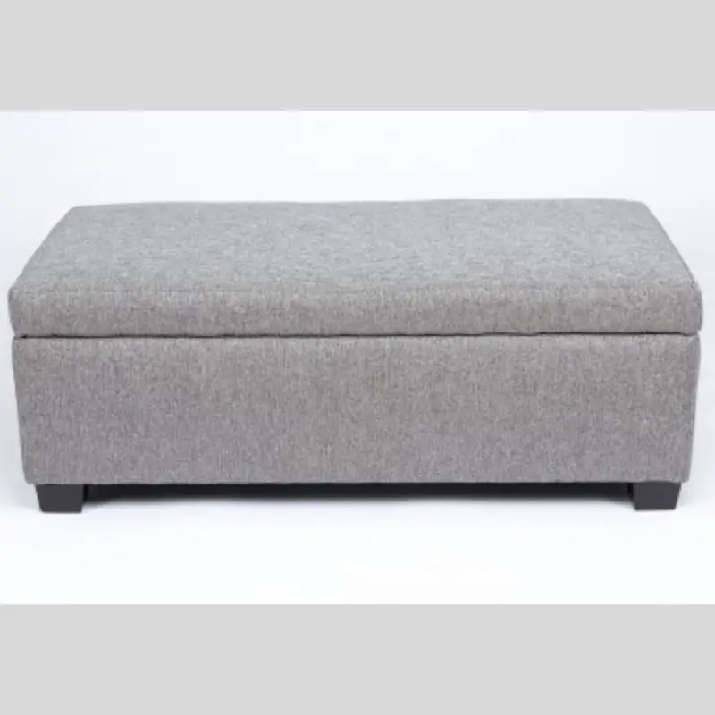 Fabric-Upolstered Storage Ottoman – Modern Design 1