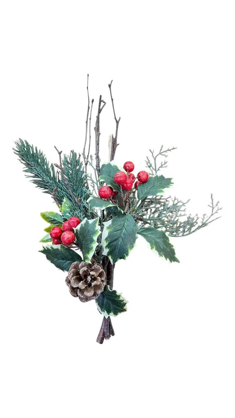 Festive Holly Sprig Decoration 1