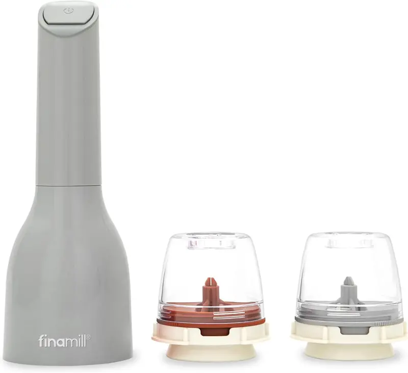 Finamill Electric Spice Grinder – Dual-Pod Stone Mill In Cream Finish 1